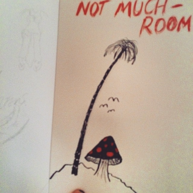  #inkdrawing #homemade #sketch #islandstyle #mushroom #palmtree